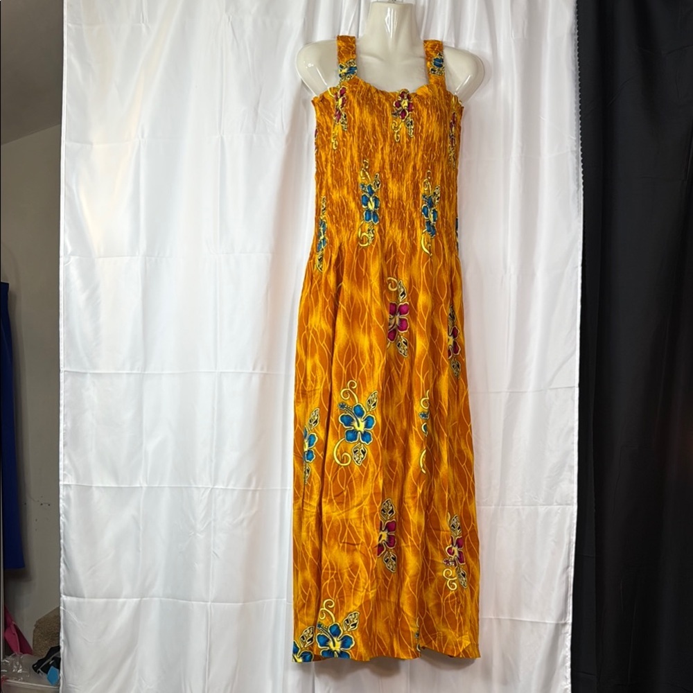 Magic Orange Floral Dress